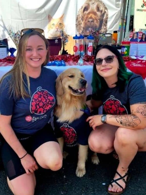 veterinary team at a fundraiser