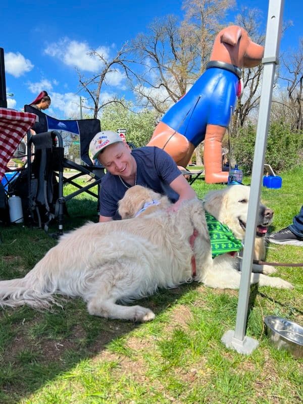 veterinary team at a fundraiser